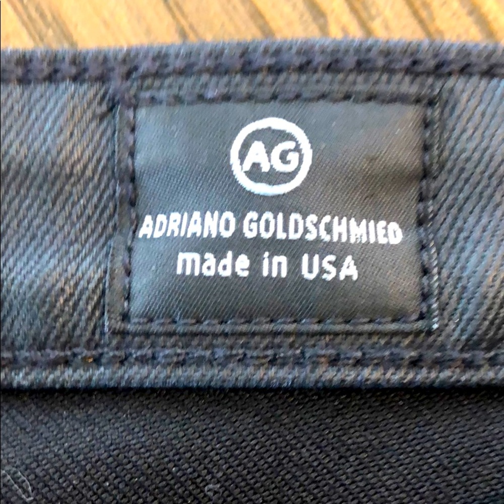 AG skinny black with zipper at back ankle